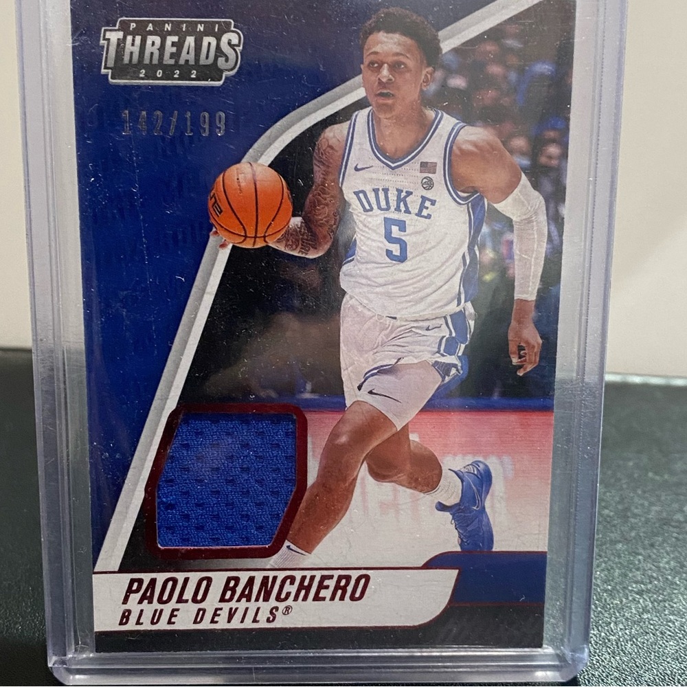 2022 Panini chronicles threads draft picks (Paolo Banchero ) Relic #142/199